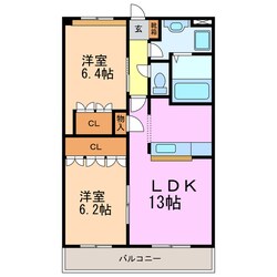 ベルグラースⅠの物件間取画像